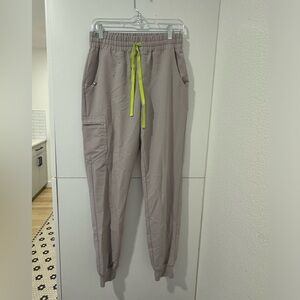 Figs High Waisted Light Gray Joggers